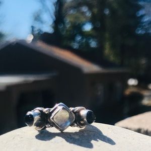 Sterling ring amethyst moonstone